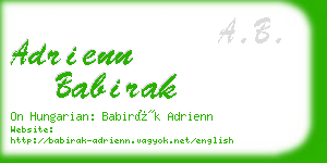 adrienn babirak business card